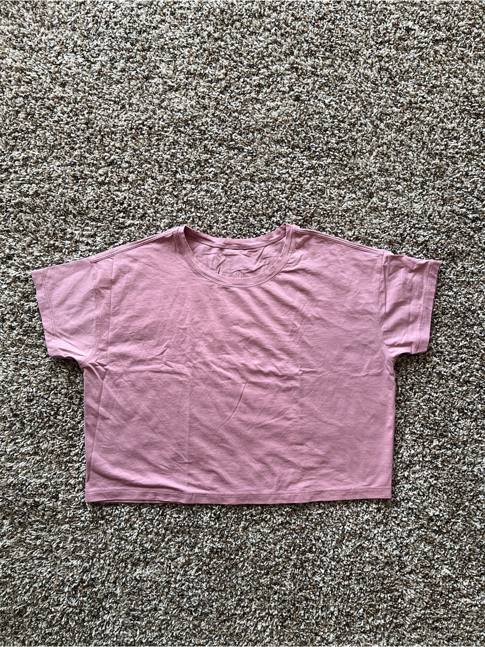 Lululemon Women's Cropped Crewneck Tee in Soft Pink